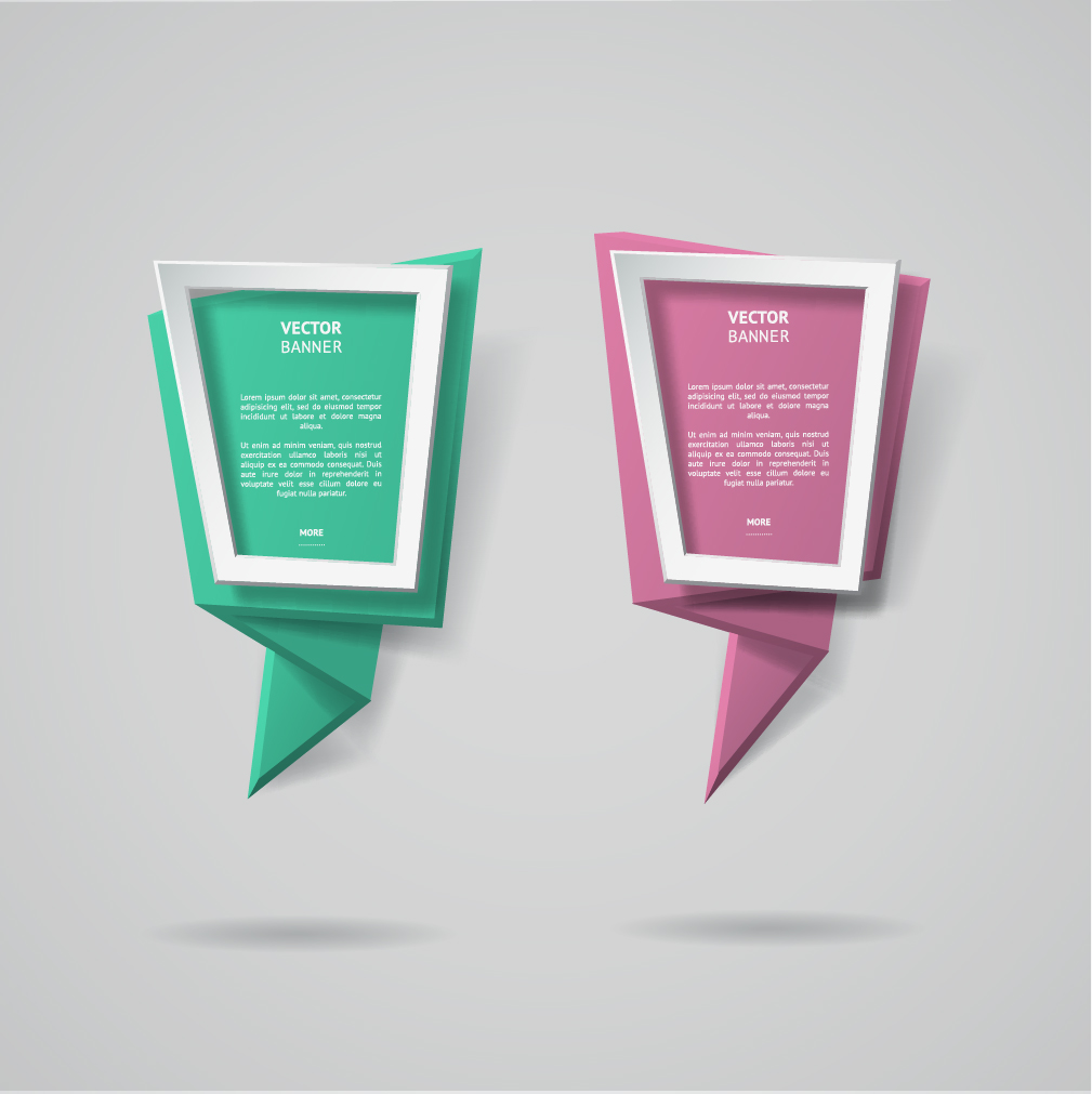 Origami business banners design 03