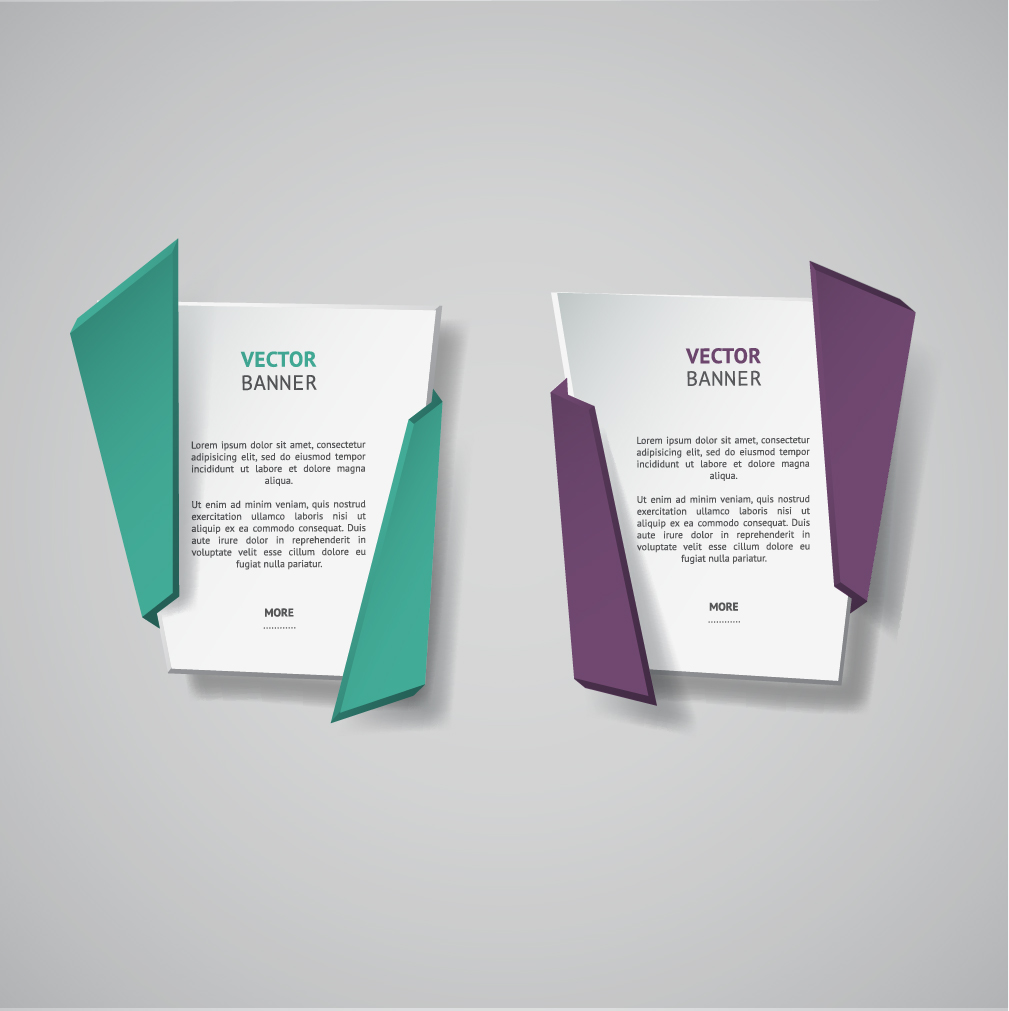 Origami business banners design 04