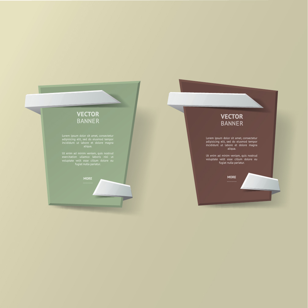 Origami business banners design 05