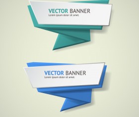 Origami business banners design 06