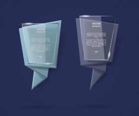 Origami business banners design 07