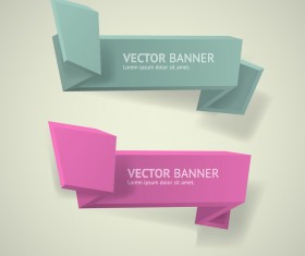 Origami business banners design 08