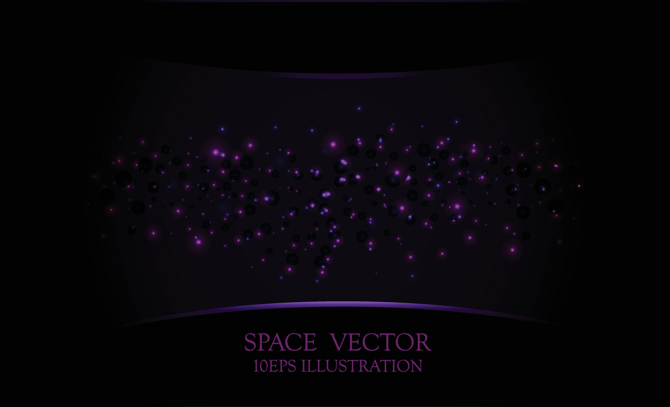 Purple light dot vector space background