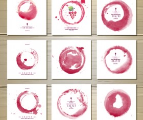 Red watercolor wine background vector