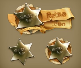 Retro style labels design 04 vector