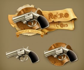 Retro style labels design 05 vector