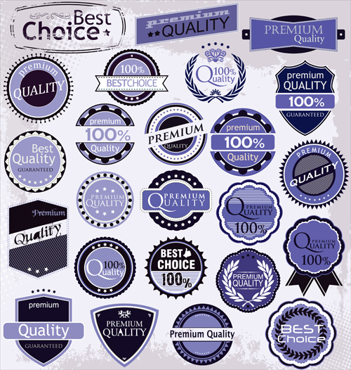 Round labels vintage styles vector 02