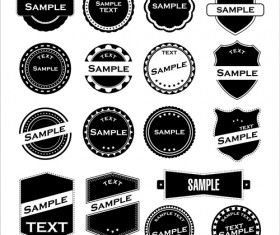 Round labels vintage styles vector 03