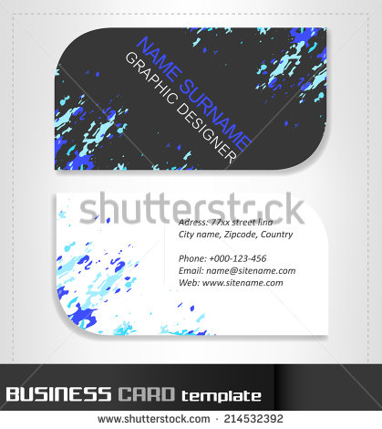 Rounded business cards template vector material 07