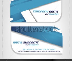 Rounded business cards template vector material 09
