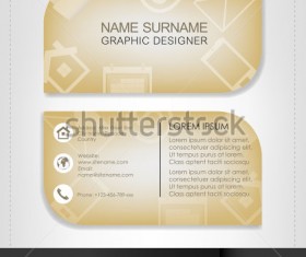 Rounded business cards template vector material 11