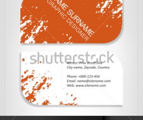 Rounded business cards template vector material 12