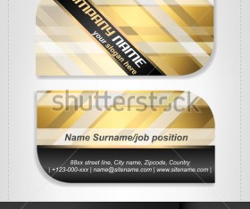 Rounded business cards template vector material 15