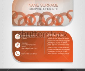 Rounded business cards template vector material 16