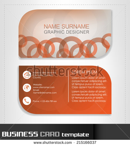 Rounded business cards template vector material 16