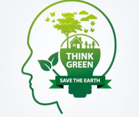 Save world eco environmental protection template vector 02