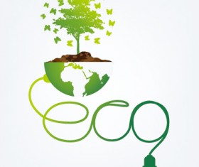 Save world eco environmental protection template vector 03