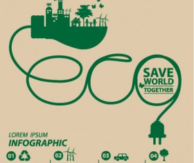 Save world eco environmental protection template vector 06