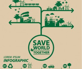 Save world eco environmental protection template vector 11
