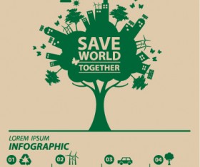 Save world eco environmental protection template vector 13