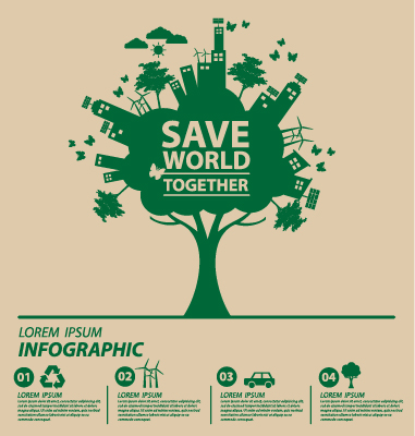Save world eco environmental protection template vector 13