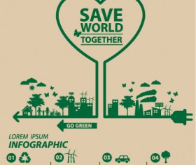 Save world eco environmental protection template vector 14
