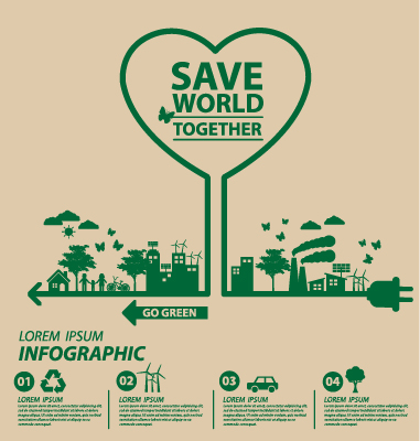 Save world eco environmental protection template vector 14