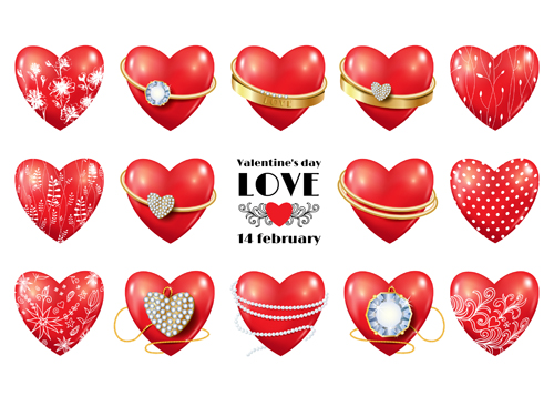 Shiny red heart Valentines vector illustration