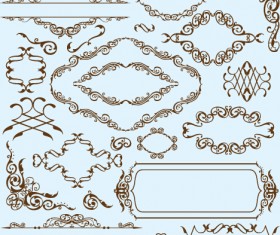 Simple frame with borders and ornaments vector design 01