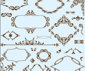 Simple frame with borders and ornaments vector design 02