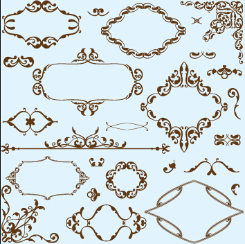 Simple frame with borders and ornaments vector design 02