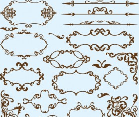 Simple frame with borders and ornaments vector design 04