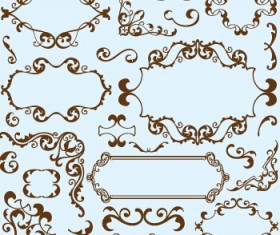 Simple frame with borders and ornaments vector design 05