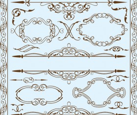 Simple frame with borders and ornaments vector design 06