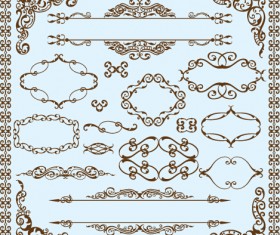 Simple frame with borders and ornaments vector design 07