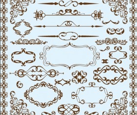 Simple frame with borders and ornaments vector design 08