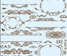 Simple frame with borders and ornaments vector design 10