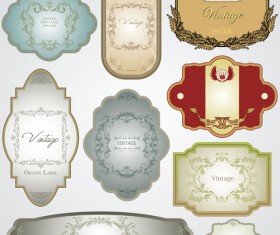 Simple vintage labels set vector