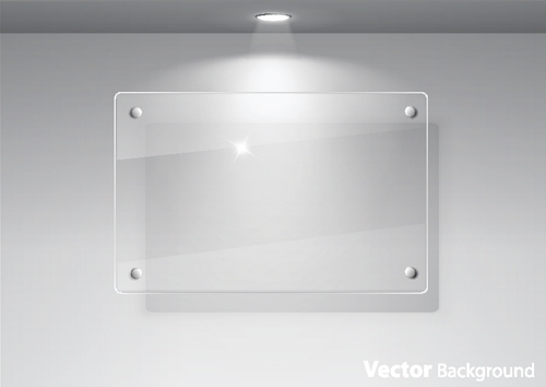 Transparent glass styles web elements vectors 03