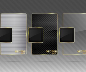 Transparent glass styles web elements vectors 05