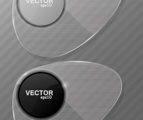 Transparent glass styles web elements vectors 06