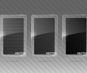 Transparent glass styles web elements vectors 07