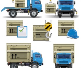 Transport with shipment design icons vector 06