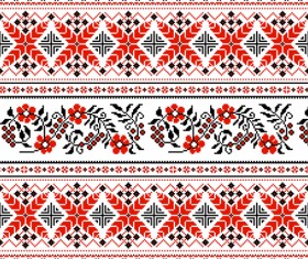 Ukraine style fabric pattern vector 01