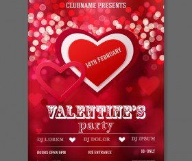 Valentine heart poster 01 vector