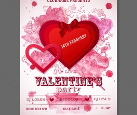 Valentine heart poster 02 vector