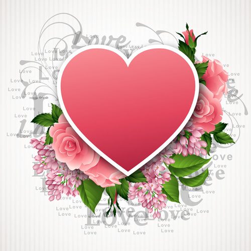 Valentine red heart background creative vector 03