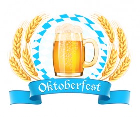 Vector beer label background graphics 02