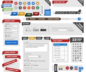 Vector business website elements kit set 02