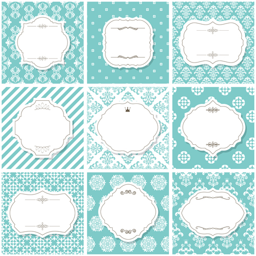 Vector frame with vintage background graphics 02